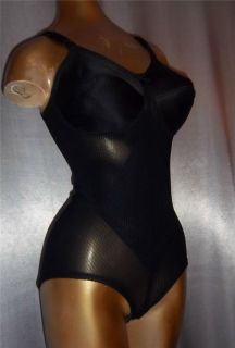 SCULPTING BUXOM BLACK Vintage BODY BRIEFER SHAPER GIRDLE sz 36 D