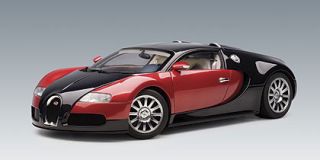 Bugatti 16 4 Veyron Red Black 1 18 Diecast Car Autoart