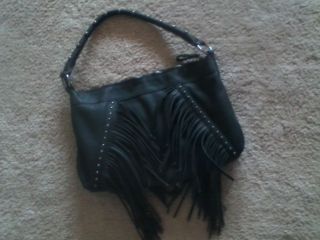 Buffalo David Bitton Medium Size Black Fringe Handbag