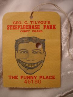   25 Ticket Steeplechase Park Coney Island Geo.C. Tilyous Funny Place
