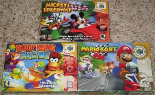 Mario Kart 64 Diddy Kong Racing Mickeys Speedway Complete Nintendo 64 