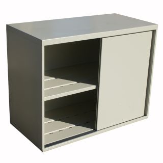 36 mid century metal credenza cabinet sliding doors with adjustable 
