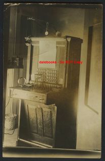RPPC Telephone Switchboard Burdett NY 1909 Real Photo