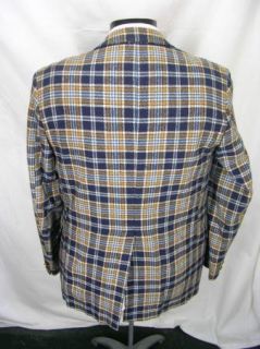 Vintage Tweed Ugly Plaid Caddyshack Golf Jacket 42L Blazer Christmas 