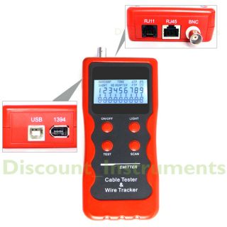 Cable Tester Network Scanner Telephone Wire Tracker RJ45 RJ11 BNC 