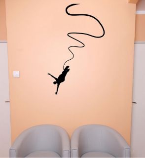 Bungee Jumping Vinyl Wall Silhouette Decals Stickers A