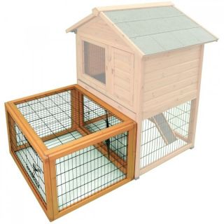 New Rabbit Cage Premium Bunny Barn Yard Attach to Your Rabbit Hutch 