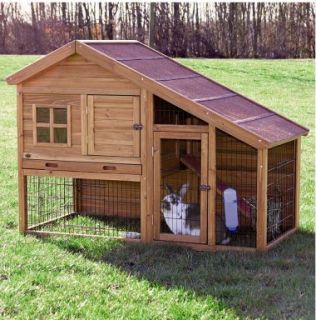   Small Animal Hutch Cage Enclosure Bunny Guinea Pig Rabbit Ranch