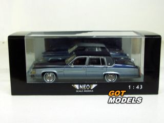 Cadillac Fleetwood Brougham 1980 1 43 Scale Model by Neo Blue 43556 
