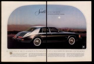1980 Cadillac Seville Elegante Silver Black Car Ad