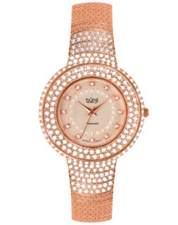 Burgi BUR048RG Diamond Quartz Crystal Bracelet Womens Watch