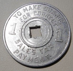 old mississippi state sales tax token coin ms 1 mill