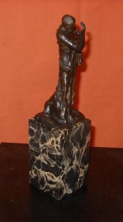 Signed A. Rodin Burghers of Calais Bronze Statue Pierre de Wiessant 
