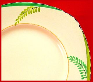   1932 ART DECO HAND PAINTED BURLEIGH WARE FERN 7 PLATE   GORGEOUS