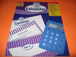 CALCULATOR CARDS Math Centers Evan Moor Teacher Resource Book Grade 3 