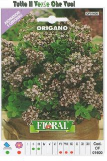 floral busta sementi origano aromatiche e officinali