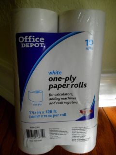ONE PLY PAPER ROLLS FOR CALCULATORS, ADDING MACHINES AND CASH 
