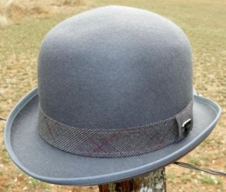 nwt peter grimm grey wool bowler derby dress tux hat