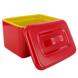   MELAMINE MARGARINE SPREAD BUTTER KEEP COOL DISH FRIDGE CONTAINER RED