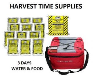 Day Food Water Emergency 3600 Calorie Bar 12 Pouches Insulated 