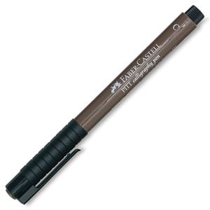 Faber Castell Sepia Calligraphy Pen 2mm Chisel Art Drawing 800075 