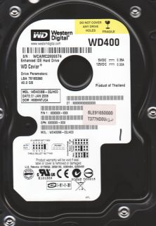 Western Digital 40GB WD400BB 22JHC0 DCM Hsbhntjca IDE 3 5 Hard Drive 