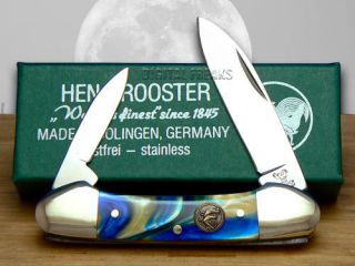 Hen Rooster and Midnight Gold Butterbean Pocket Knife