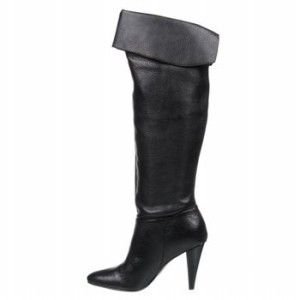 Calvin Klein Catrice Womens Knee High Boots Black Leather 6