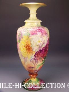 CAC American Belleek Hand Painted 17 Vase