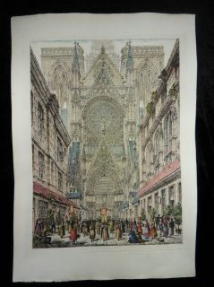 Rouen Cathedrale Gothique Col Eau Forte Coney 1829