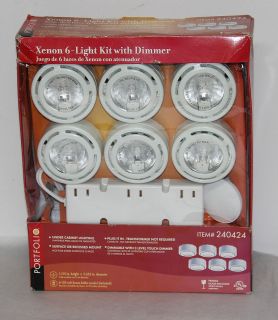  White XENON 6 LIGHT KIT with DIMMER   Under Cabinet Lighting #240424