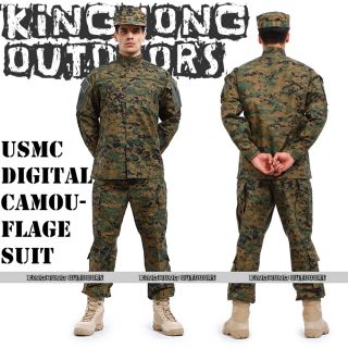 BDU USMC Camouflage Suit Set Military Combat Uniform Only Jacket Pants 
