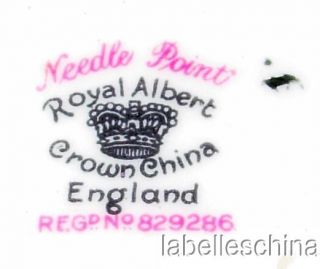 Royal Albert Crown China Needle Point Cake Plate Scratc