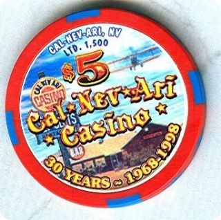 Cal NEV ARI Casino Cal NEV ARI $5 Chip 30 Years Su V2235