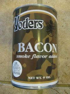 Can 9 oz Yoders Canned Bacon Survival Emergency Food Storage 10 yr 