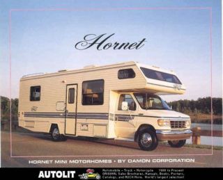 1992 Damon Hornet motorhome RV Chevrolet Ford Brochure