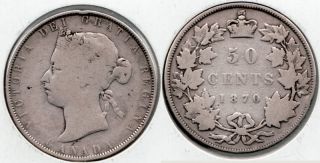 1870 canadian silver half dollar 50 cents we will send an invoice 