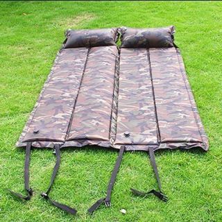   Inflating Mattresses Camping Hiking Sleeping Pads w Pillow Camouflage
