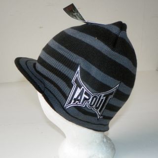 Tapout MMA UFC Cage Fight Boxing  Medium Side Logo Beanie Cap Black 
