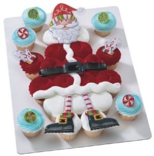   Claus Noel Party Cake Decoration Supplies Cupcake Topper Kit NW