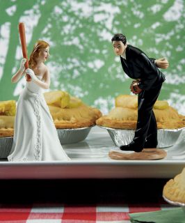 Groom Pitching Baseball Mix Match Cake Toppers