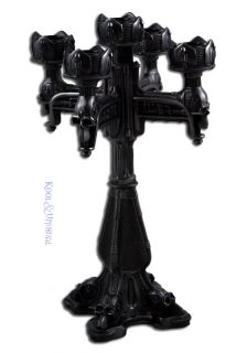 Awesome Black Industrial SKULL Candle Holder * Gothic Steampunk