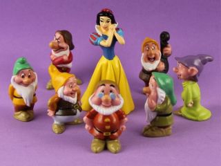   Seven 7 Dwarfs & Snow White Princess Cake Topper Figure Toy Gift 8pc