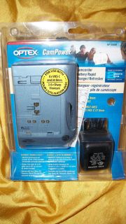 Optex CamPower Battery Charger for VHS C and 8mm Camcorders