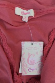 New Candies Pink Lace Knit Top Sz s Beautiful Feminine Ruffle