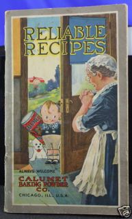 Reliable Recipes Calumet Baking Power Co Early 20th