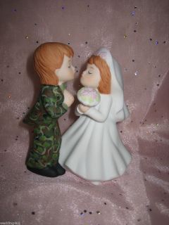 Kissing Couple Wedding Camo Hunter Hunting Cake Topper