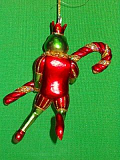 Frog Prince Holding A Candy Cane Ornament by Mark Roberts Free 