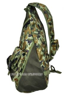 Single Strap Camo Sling Backpack Hiking Camping Military Camouflage 