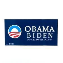 Official Barack Obama Biden Campaign Bumper Sticker Classic Blue 2008 
